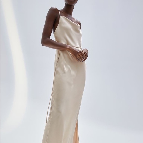 Champagne gold maxi party dress - BNWT - Picture 3 of 4